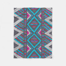 Sierlijke etnische patroon fleece deken