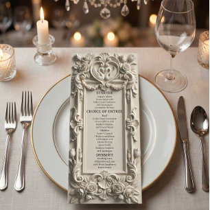 Sierlijke Europese-Renaissance Zwanenkuif Menu