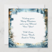 Sierlijke feeën in Winter Wonderland Feestdagenkaart (Achterkant)