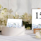 Sierlijke Floral Periwinkle Wildflower Trouwtafel Plaatskaartje