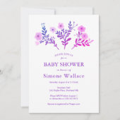 Sierlijke Florals Elegant Chic CUSTOM BABY SHOWER Kaart (Voorkant)