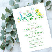 Sierlijke Florals Elegant Chic CUSTOM BABY SHOWER Kaart