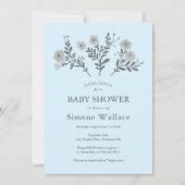 Sierlijke Florals Elegant Chic CUSTOM BABY SHOWER Kaart (Voorkant)