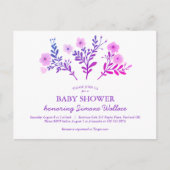 Sierlijke Florals Elegant Chic CUSTOM BABY SHOWER Uitnodiging Briefkaart (Voorkant)