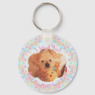 Sierlijke foto-sleutelhanger met Poodle - Beste ca Sleutelhanger