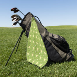Sierlijke gele ster en diamantpatroon  golfhanddoek