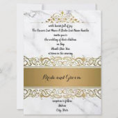 Sierlijke gemarmerde trouwuitnodiging kaart (Voorkant)