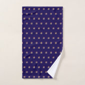 Sierlijke Geo Patronen Dk Blauw Bad Handdoek (Handdoek)