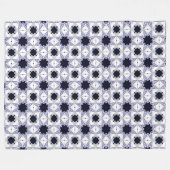 Sierlijke geometrisch gevormde babyblauwe ster fleece deken (Voorkant (Horizontaal))