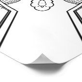 Sierlijke geometrische mandala met gefacetteerde l poster (Hoek)