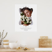 Sierlijke gereserveerde trouwstoel eerbetoon gelie poster (Keuken)