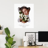 Sierlijke gereserveerde trouwstoel eerbetoon gelie poster (Thuiskantoor)