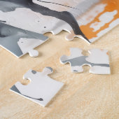 Sierlijke gevleugelde brunette minimalisme stedeli legpuzzel (Zijkant)