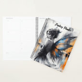 Sierlijke gevleugelde brunette minimalisme stedeli planner (Display)