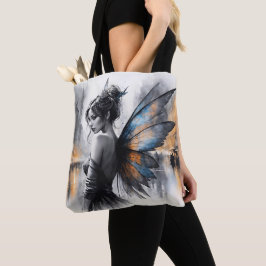 Sierlijke gevleugelde brunette minimalisme stedeli tote bag