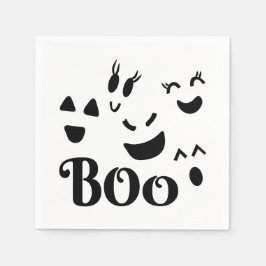 Sierlijke Gezicht van een Cute Geest, Boe, Hallowe Servet