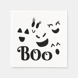 Sierlijke Gezicht van een Cute Geest, Boe, Hallowe Servet