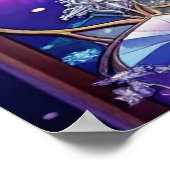 Sierlijke Glas-in-Lood Patroon Poster (Hoek)