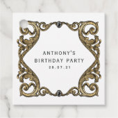 Sierlijke  Gotisch Bedankjes Labels (Voorkant)