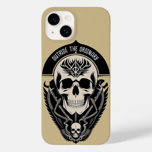 Sierlijke gotische schedel met ingewikkelde filigr Case-Mate iPhone case (Achterkant)