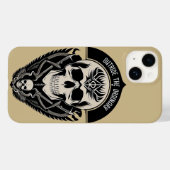 Sierlijke gotische schedel met ingewikkelde filigr Case-Mate iPhone case (Achterkant (horizontaal))