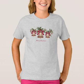 Sierlijke Gouden Bellen Meisjes T-Shirt