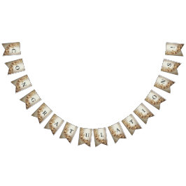 Sierlijke Gouden Bloei Vlaggenlijn Vlag Vlaggetjes