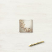 Sierlijke Gouden Bloem Post-it Notities Post-it® Notes (Op bureau)