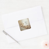 Sierlijke Gouden Bloem Sticker (Envelop)