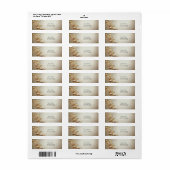 Sierlijke gouden bloemreturnadreslabel etiket (Full Sheet)