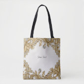 Sierlijke gouden boodschappentas tote bag (Voorkant)
