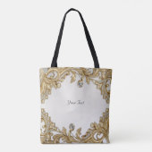 Sierlijke gouden boodschappentas tote bag (Achterkant)