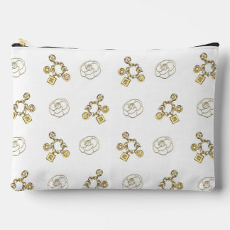 Sierlijke Gouden Charme Patroon Make-up Zakje Etui