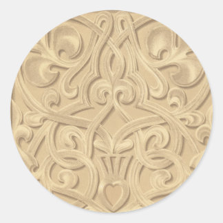 Sierlijke Gouden Rolwerk Sticker