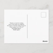 Sierlijke Gouden Sneeuwvlokken Kerst Bedankt Briefkaart (Achterkant)