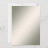 Sierlijke gouden witte bloemrijke verlovingsuitnod kaart (Achterkant)