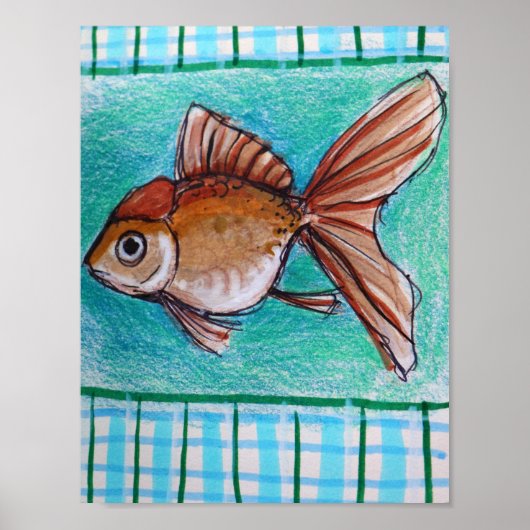 Sierlijke Goudvis Poster (Voorkant)