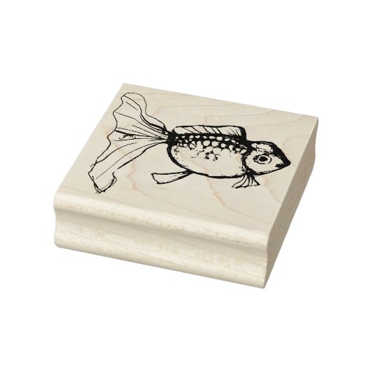 Sierlijke Goudvis Rubberstempel (Stempel)
