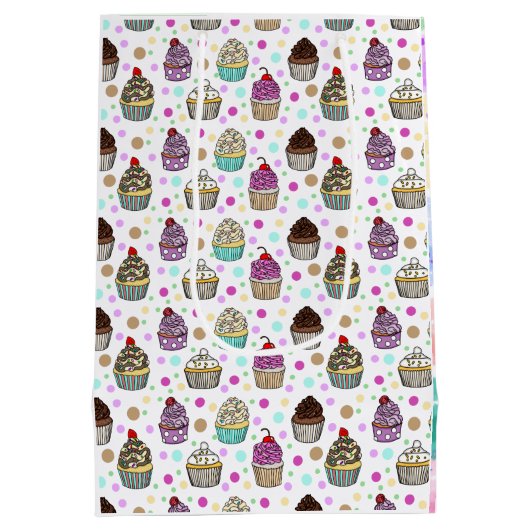 Sierlijke Griljige Cupcakes   Medium Cadeauzakje (Achterkant)