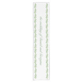 sierlijke groene grens bruiloft korte tafelloper (Voorkant)