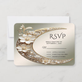 Sierlijke Halvemaan Frame RSVP Kaart