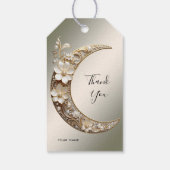 Sierlijke Halvemaanframe Cadeaubijsluiter Cadeaulabel (Achterkant)
