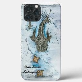 sierlijke hand geschilderd walvis haai Case-Mate iPhone case