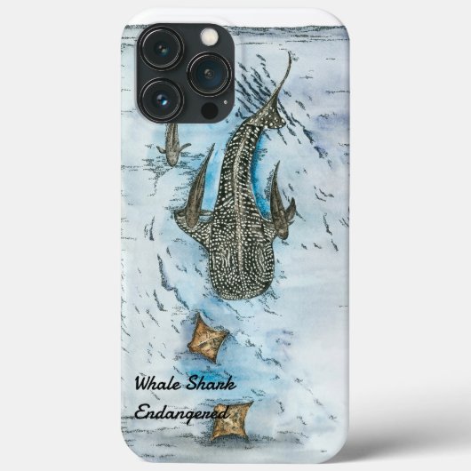 sierlijke hand geschilderd walvis haai Case-Mate iPhone case (Achterkant)