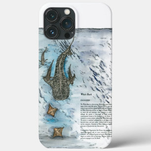 sierlijke hand geschilderd walvis haai Case-Mate iPhone case