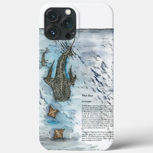 sierlijke hand geschilderd walvis haai Case-Mate iPhone case (Achterkant)