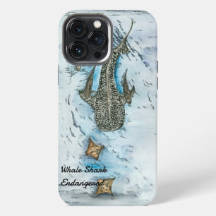 sierlijke hand geschilderd walvis haai iPhone 13 pro max hoesje