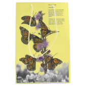 Sierlijke handgeschilderde monarchvlinders medium cadeauzakje (Voorkant)