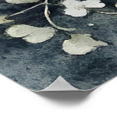 sierlijke harp omringd door witte bloemen poster (Hoek)