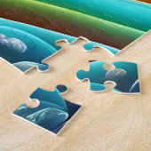 Sierlijke heldere regenboog waterval legpuzzel (Zijkant)